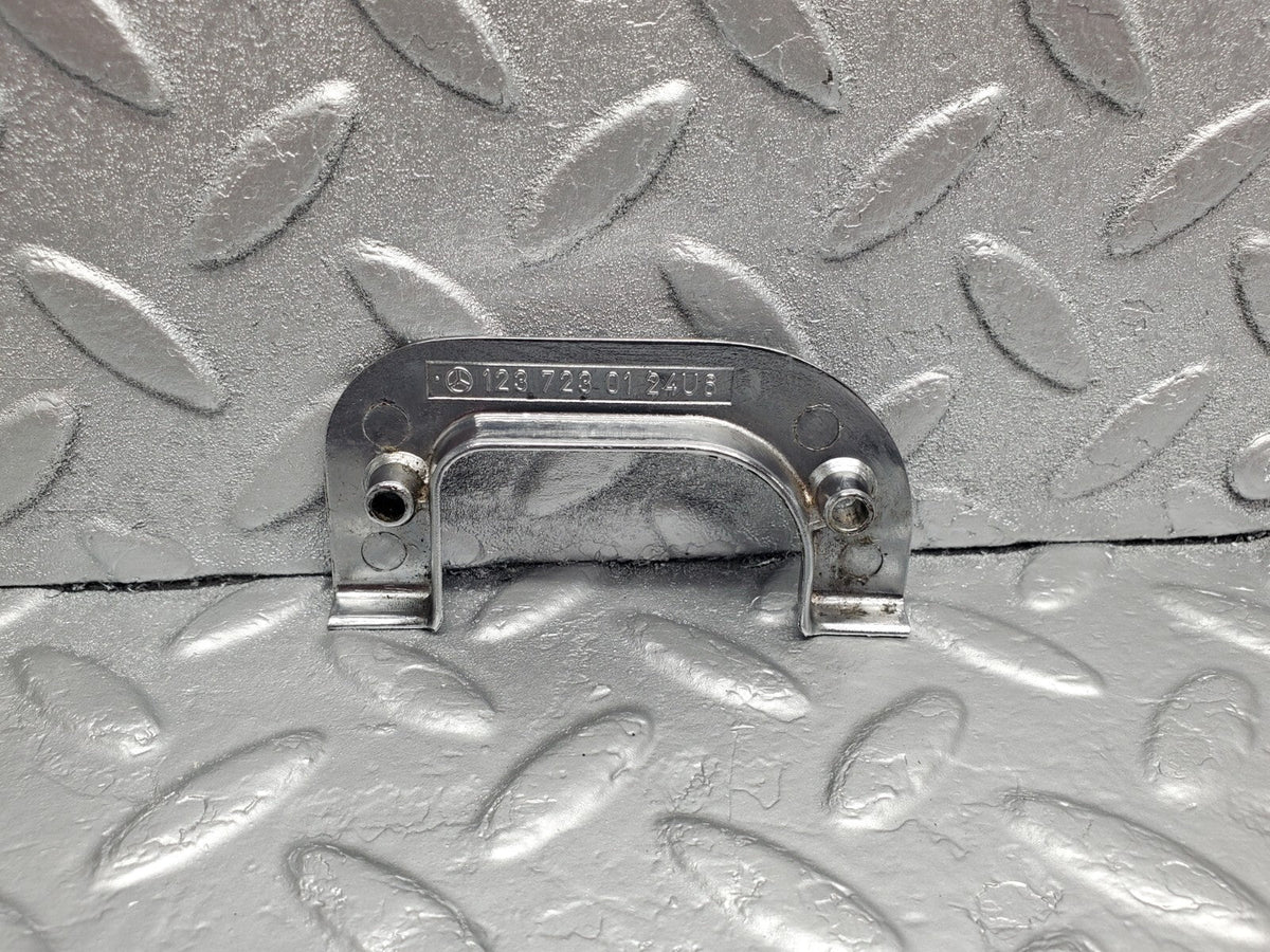 48599 Mercedes-Benz W123 Interior Chrome Door Latch Trim Left A1237230124