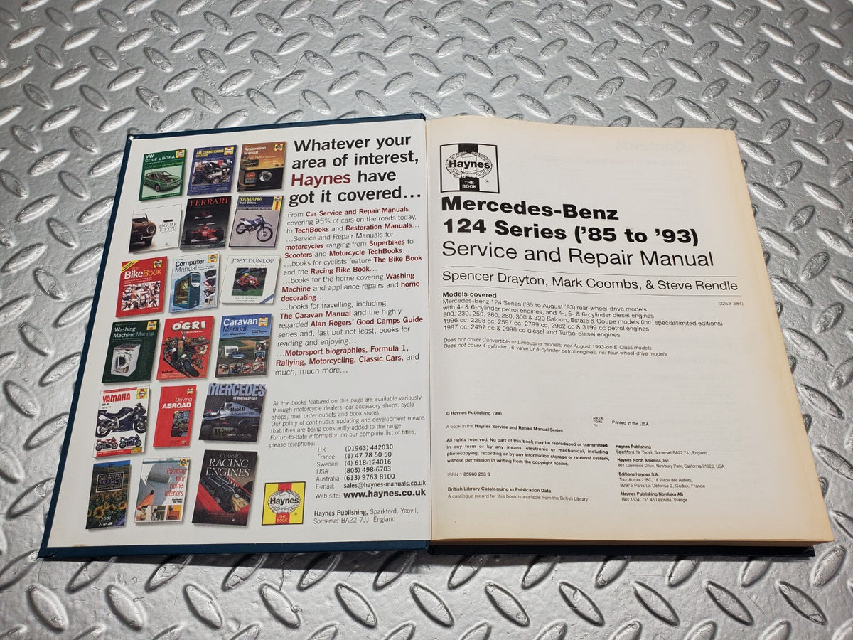 48856 Mercedes-Benz Owner's Workshop Manual ISBN 1 85960 253 3