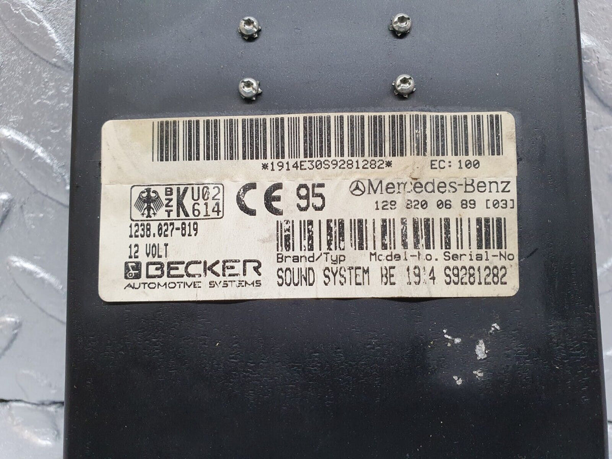 42169 Mercedes-Benz R129 320SL Coupe Sound System Relay Becker A1298200689