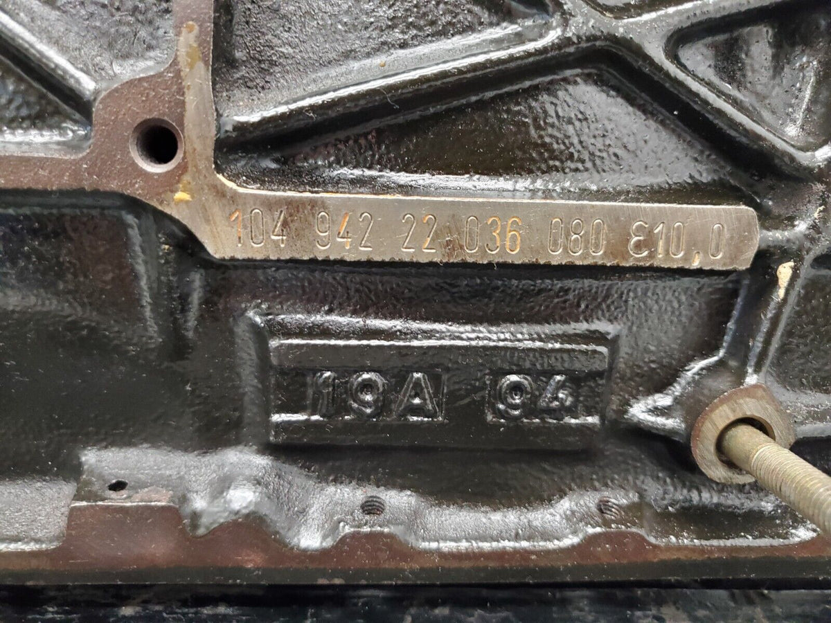 46315 Mercedes-Benz W124 280E Engine Block 104.942 A1040111201