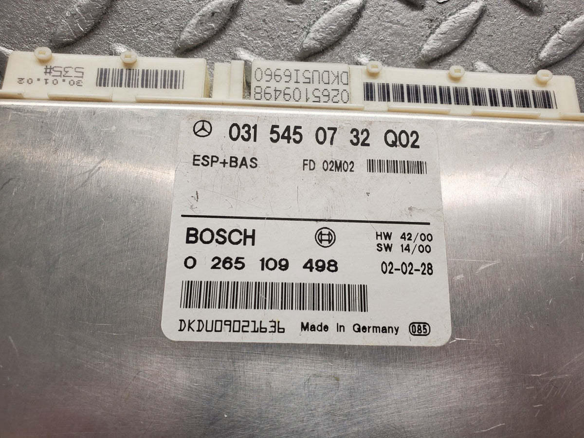 51291 Mercedes-Benz W210 ABS Control Unit Bosch A0315450732 0265109498
