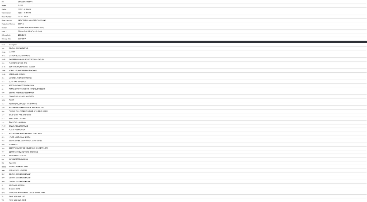 48033 Mercedes-Benz R230 350SL Coupe Handbrake Adjusting Handbrake Regulator
