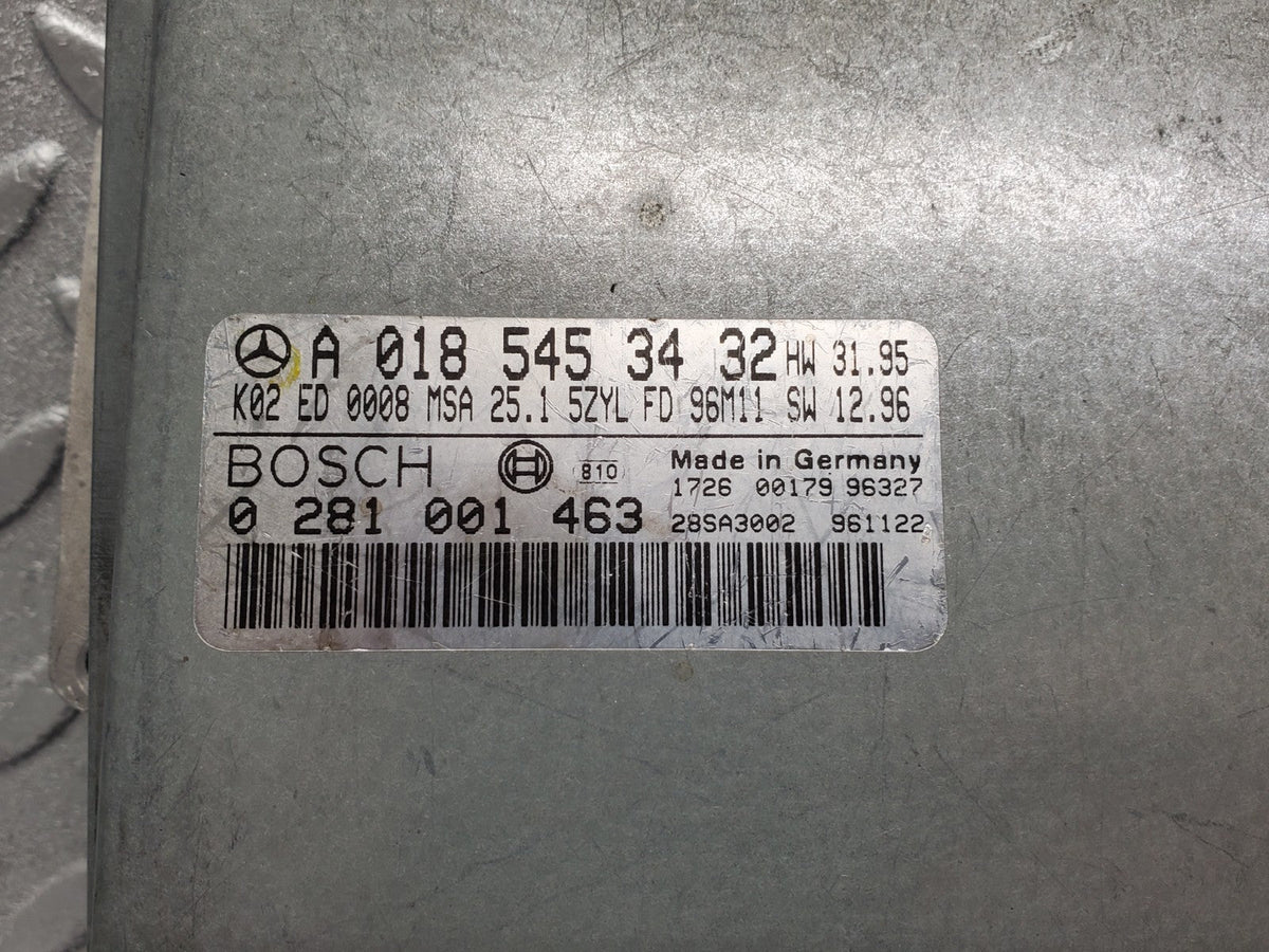 51252 Mercedes-Benz W202 Engine Control Unit ECU Bosch A0185453432 0281001463