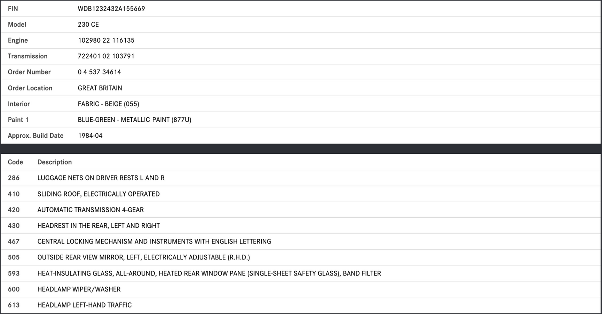 43889 Mercedes-Benz C123 230CE Coupe Front Bumper Rubber Left Side A1238851723