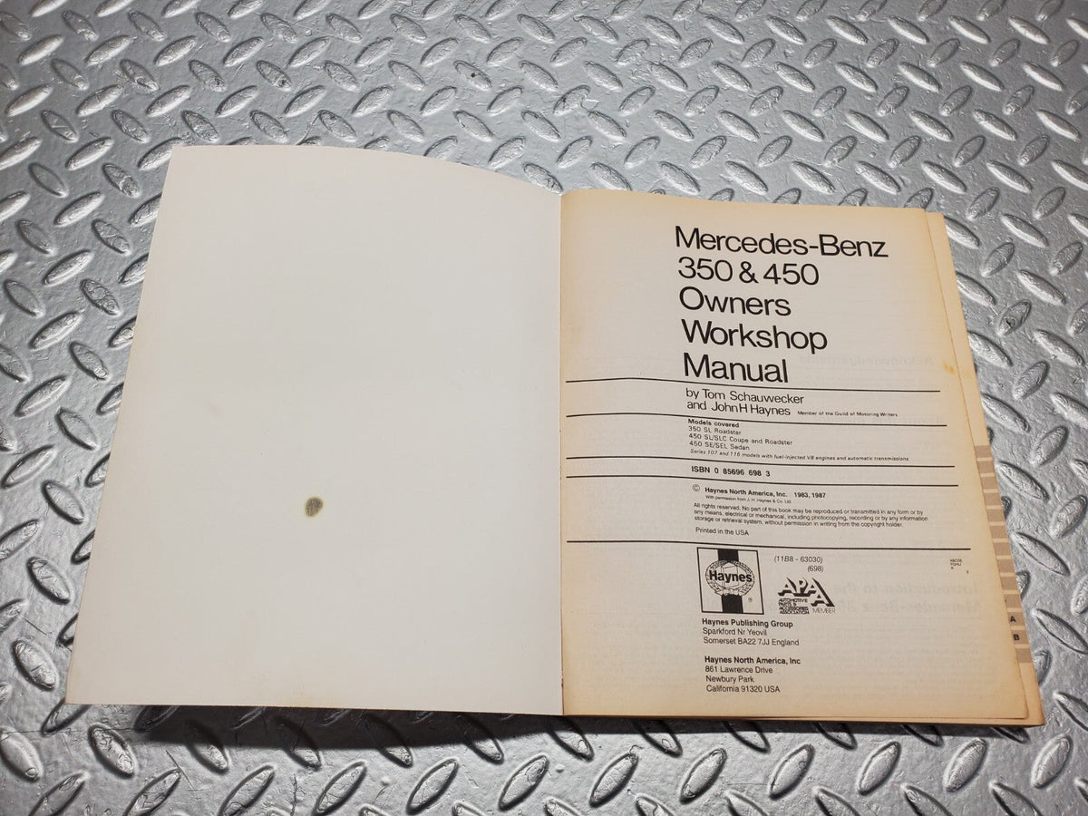 48849 Mercedes-Benz Owner's Workshop Manual ISBN 0856966983
