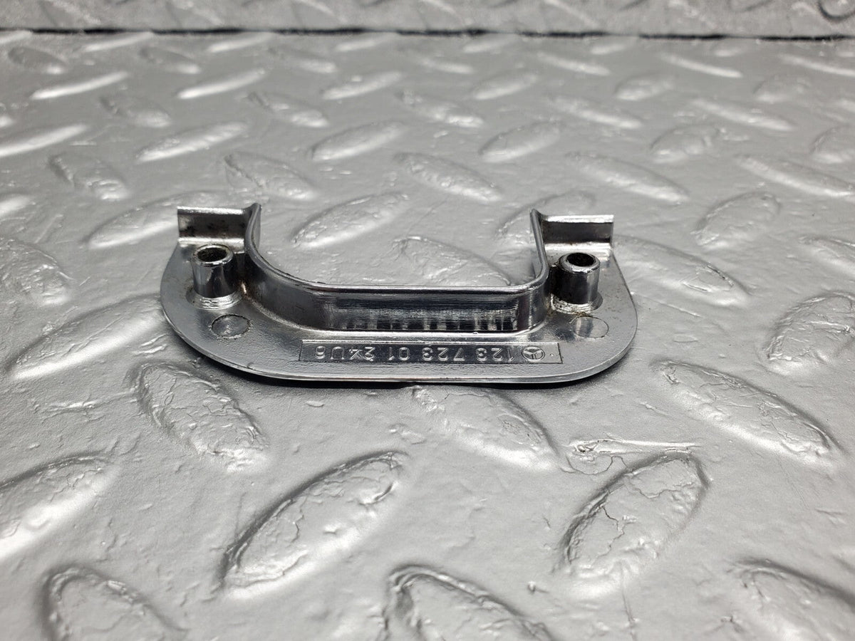48599 Mercedes-Benz W123 Interior Chrome Door Latch Trim Left A1237230124