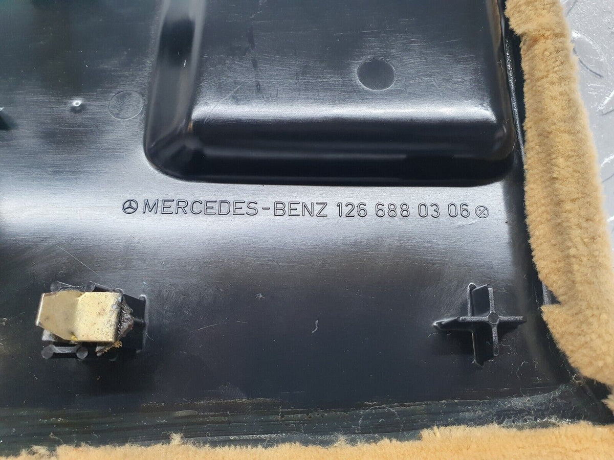 43612 Mercedes-Benz C126 380SEC Coupe Kick Panel Left Side Beige A1266880306